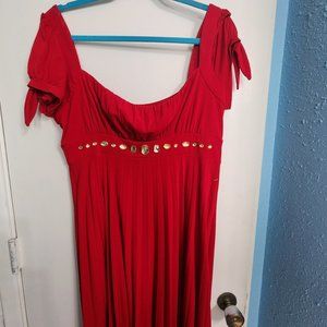 Red party dress